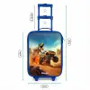 Vluchtende truck voor T-Rex in vurige woestijn Kinderkoffer - Blauw klein -productfoto_formaten