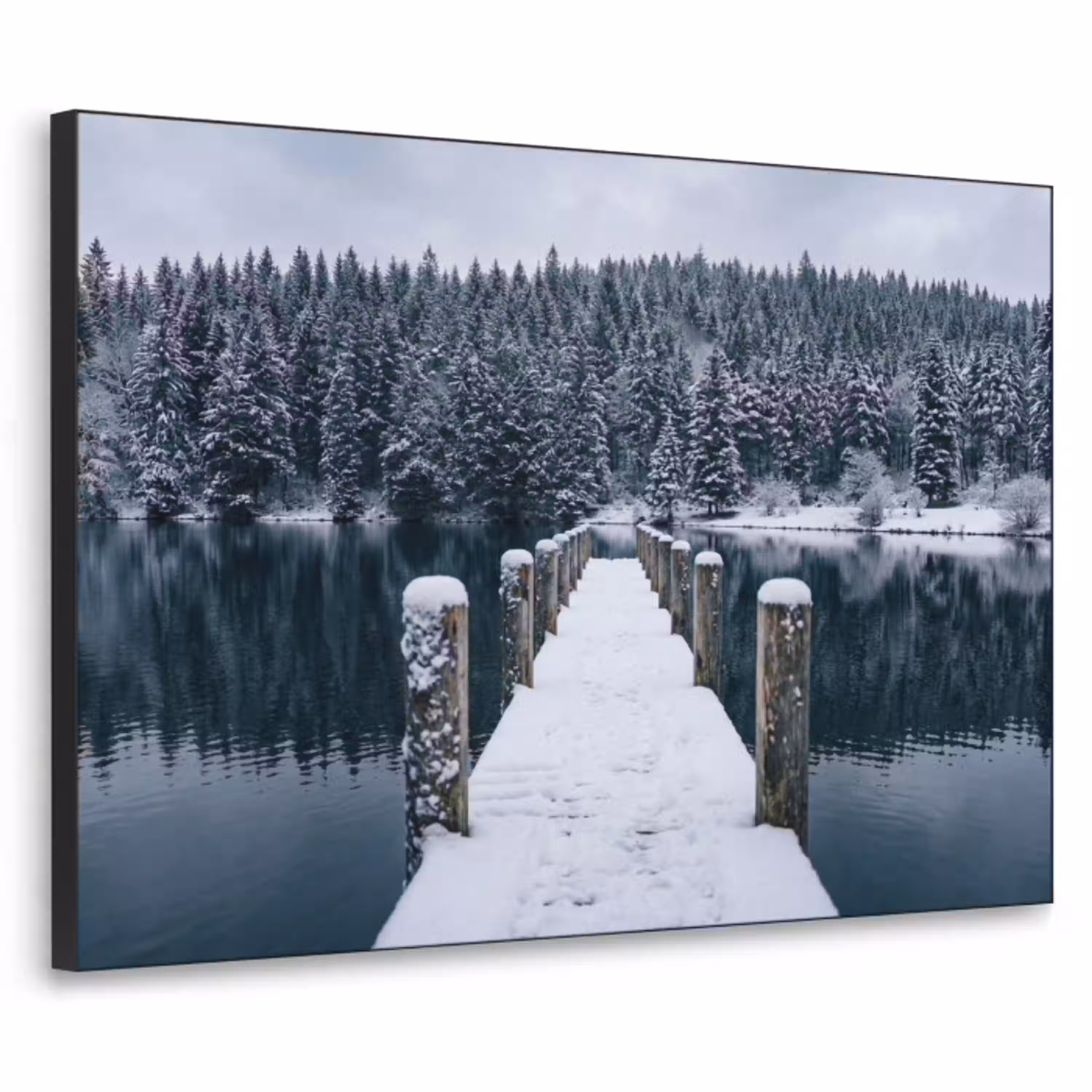 Steiger - Meer - Sneeuw - Bergen - Rustgevend Textielframe zwart klein -3d