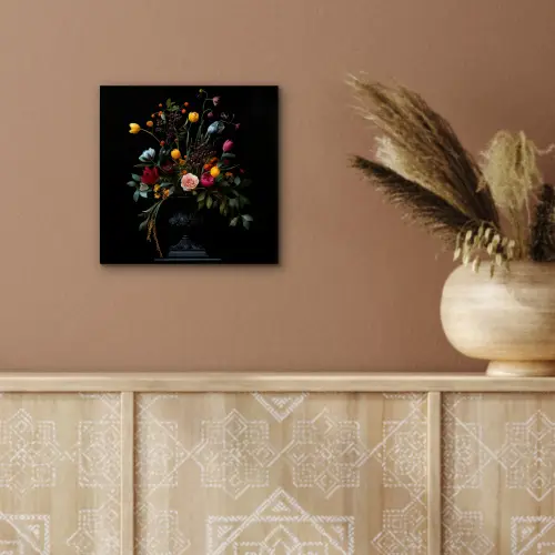 Klassiek - Vaas - Boeket - Bloemen aluminium wit klein -sfeer4