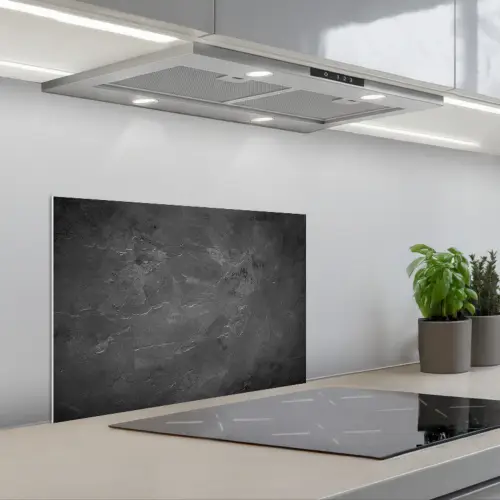 Structuur - Cement - Beton - Grijs - Vintage keuken achterwand spatscherm klein -3d_schuin