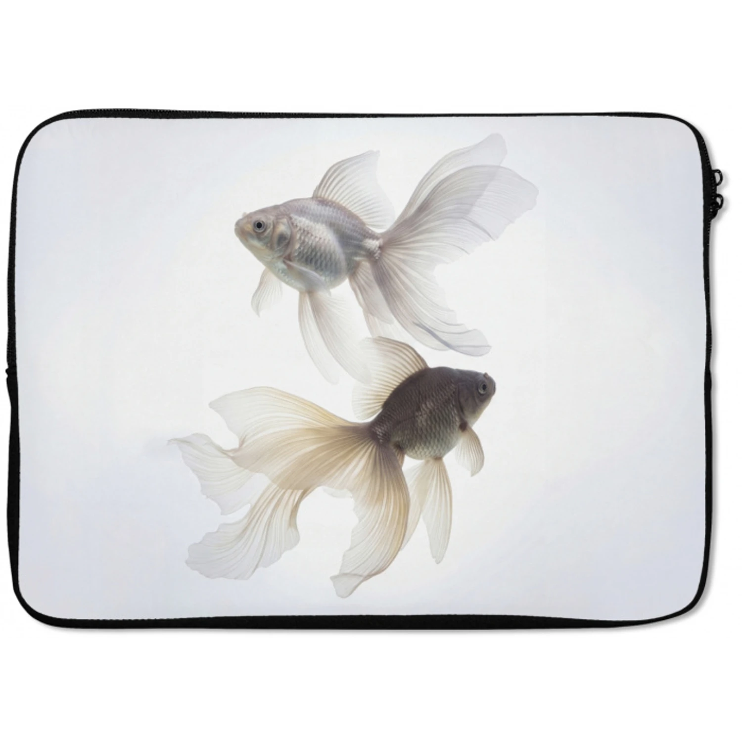 Goudvissen - Modern - Wit laptophoes neopreen klein -zkaufland3dotto