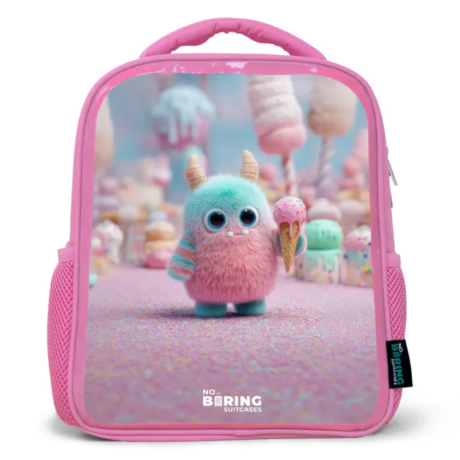 Kids' Backpacks Pink -. Sweet Monster Candy Adventure