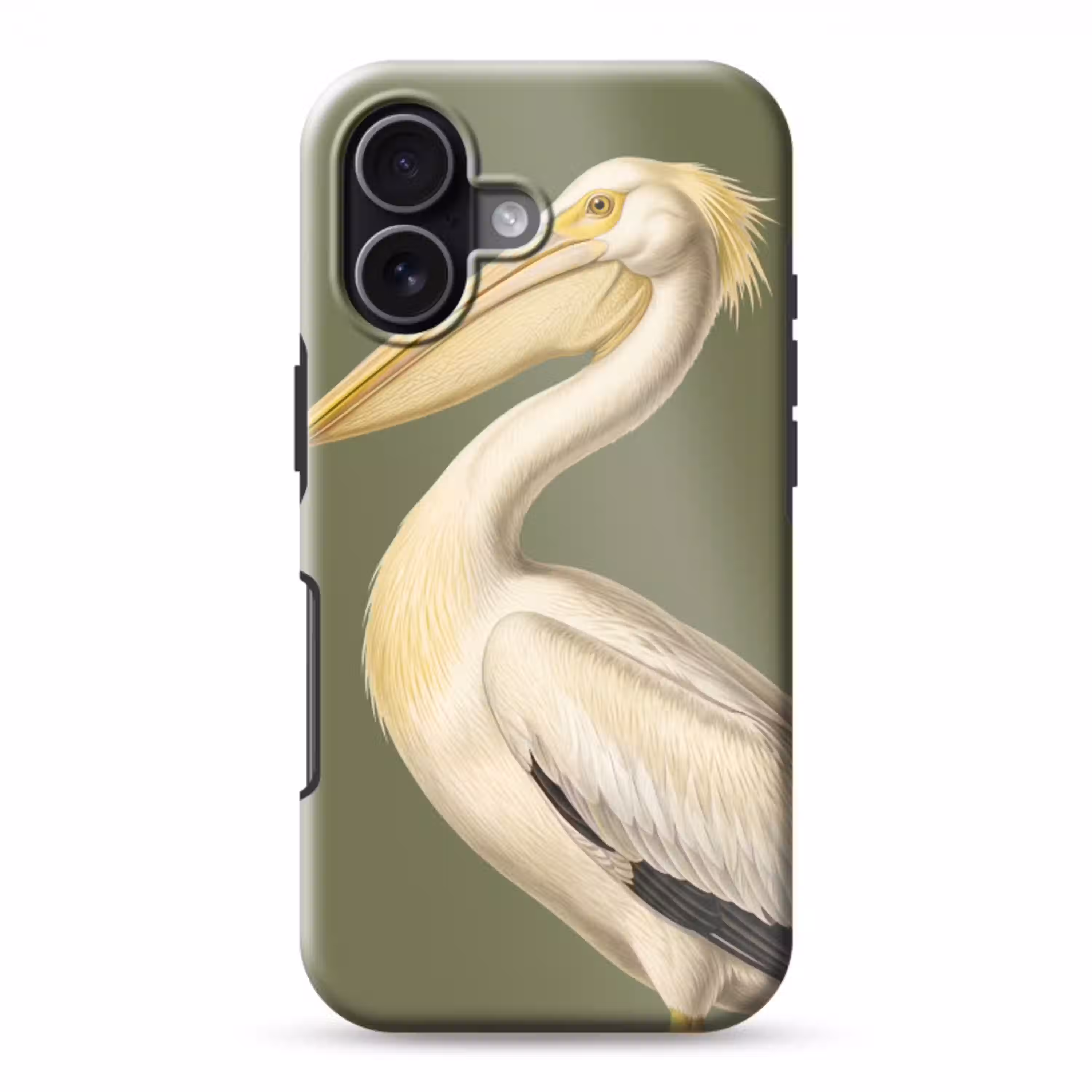 Pelikaan - Wit - Vogel - Klassiek - Natuur Toughcase MagSafe Apple iPhone 17 klein -3d
