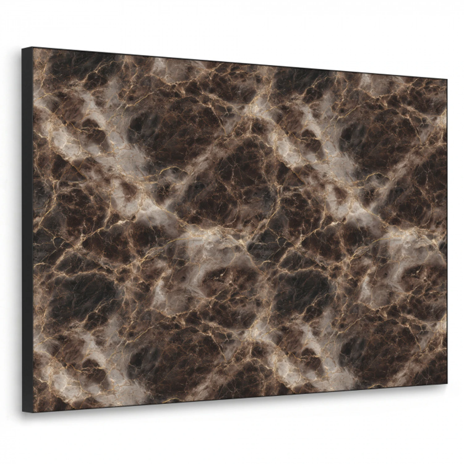 Bruin - Goud - Marmer Textielframe zwart klein 947 -3d
