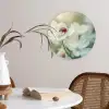 Lieveheersbeestje - Bloemen - Wit Wandcirkel kunststof plaat 5mm dik klein -sfeer4