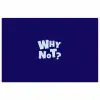 Blauw - Why not - Minimalistisch poster papier klein -3d