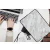 Grijs - Wit - Marmer laptophoes neopreen klein 279 -bureau