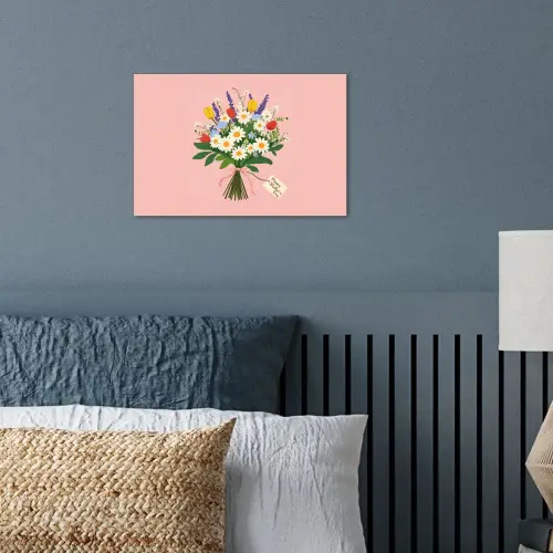 Bloemen - Lint - Kaartje poster papier klein -sfeer2