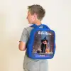 Kleine tovernares in bibliotheek Kinderrugzak - Blauw middel -sfeer2