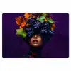 Vrouw - Paars - Druiven Placemat vinyl groot -zzsfeer1_Kitchenyeah-website