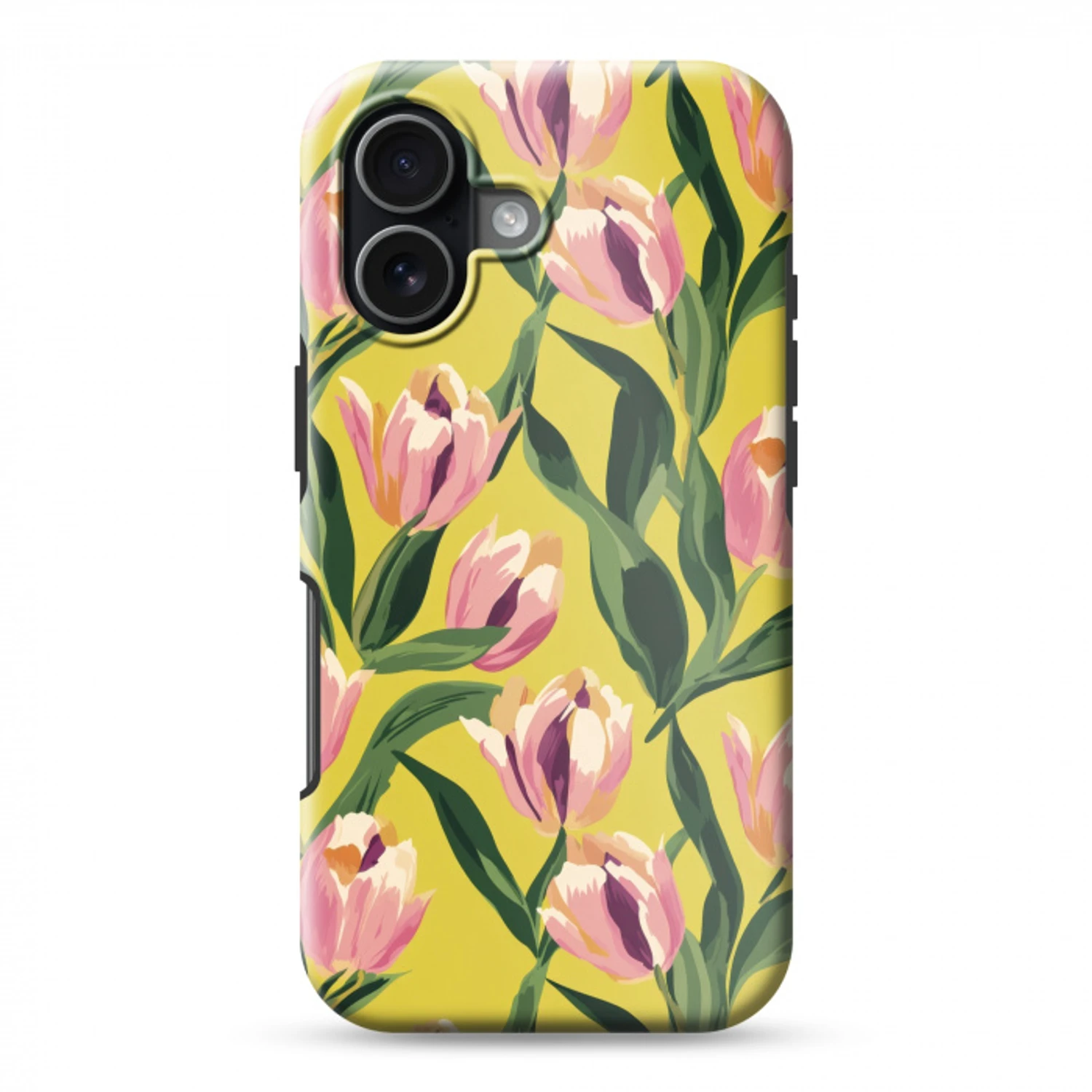Tulpen - Botanisch - Geel Toughcase MagSafe Apple iPhone 17 klein 1017 -3d