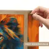 Schilderij - Leeuwenkop - Oranje Light Box met batterij (Wandlamp) middel -USP_websiteprintNL