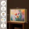 Dromerig - Bloemen - Verfijnde details Light Box met batterij (Wandlamp) middel -USP_websiteoverzichtNL