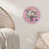 Bloemen - Quote - Kaartje - Kleurrijk Akoestische PET Vilt - Rond klein -sfeer4