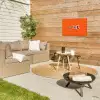 Cool - Stippen - Oranje Tuinposter op houten frame 2 cm dik klein -sfeer2