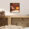 Winter - Kerst - Huis - Openhaard aluminium wit klein -sfeer3