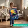 Sportwagen - Explosie - Kleurrijk - Verfstrepen Kinderkoffer - Blauw klein -sfeer2_NL