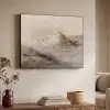 Berglandschap - Mist  - Penseelstreken Textielframe zwart klein -sfeer3