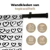 Wit - Harten -  Verweven - Zwart Wandkleed katoen klein 269 -sfeer2