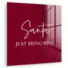 Santa - Wine - Rood - Kerst - Kerstman plexiglas 5mm klein -zzzproduct_nieuw