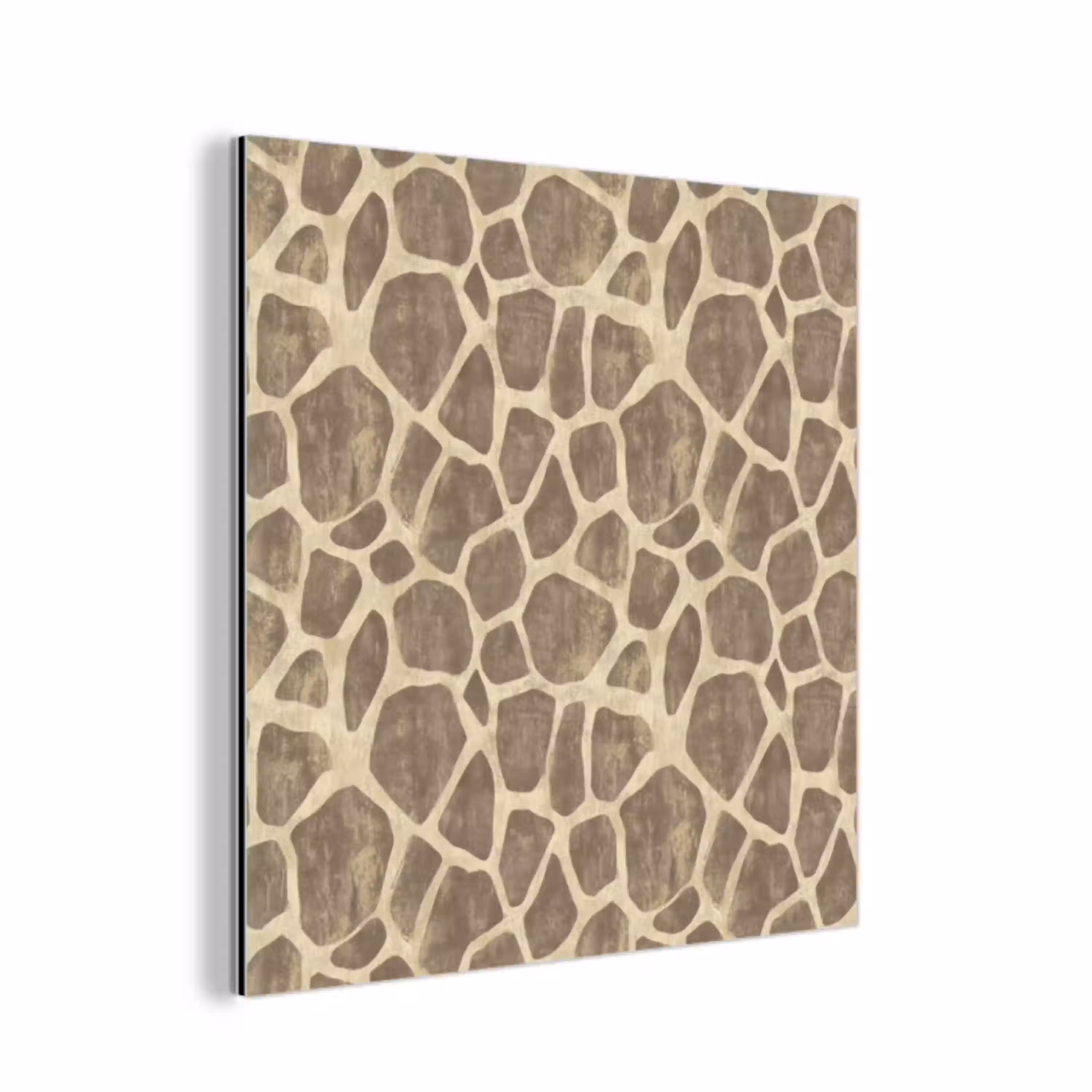 Giraf - Patroon - Beige - Bruin aluminium wit klein 46 -3d