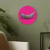 Banaan - Zebraprint - Roze Akoestische PET Vilt - Rond klein -sfeer2