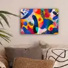 Vormen - Abstract - Stippels - Blauw canvas 2cm klein -sfeer1