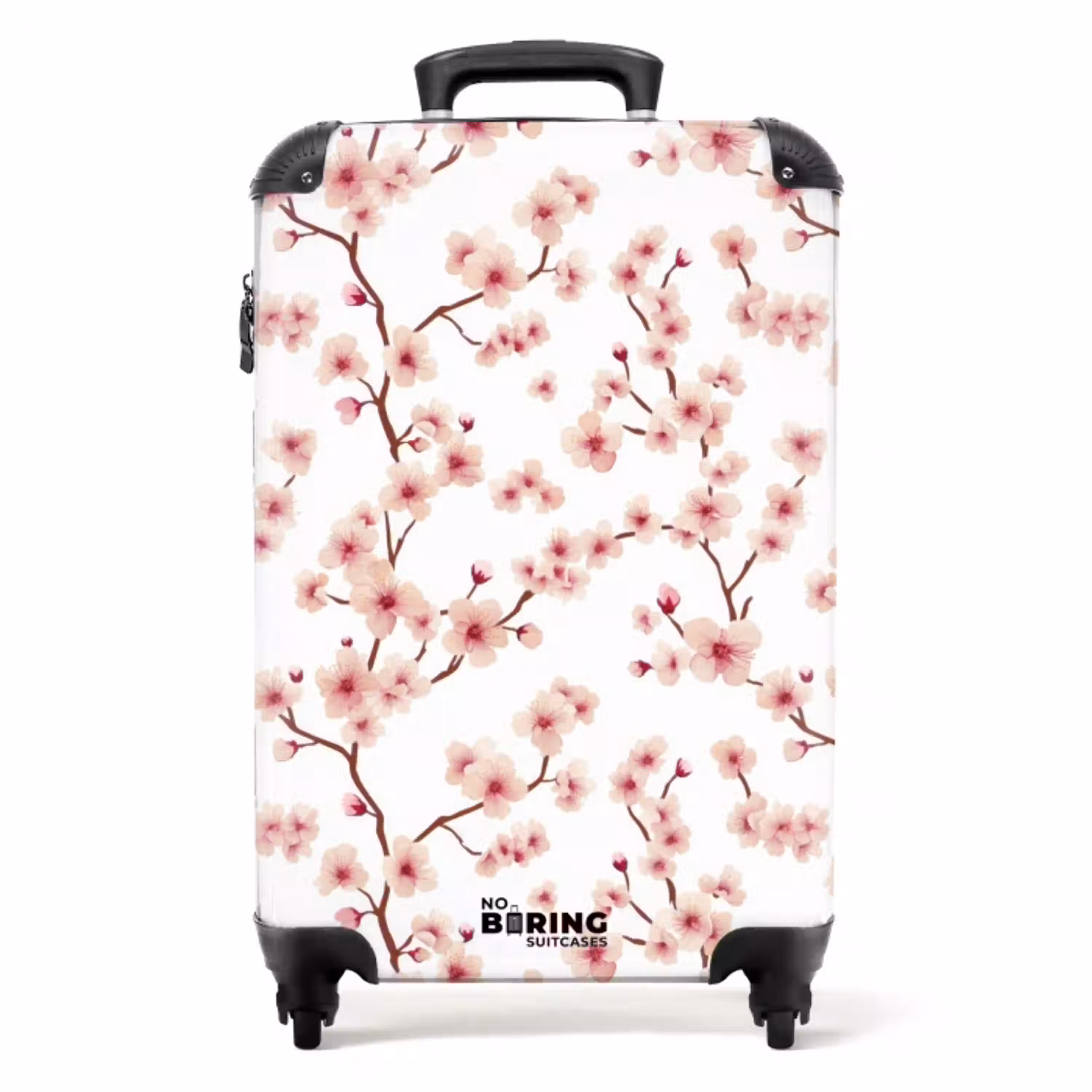 Kersenbloesem - Takken - Roze NBS - Handbagage koffer - Volwassenen Unisex middel -productfoto_recht