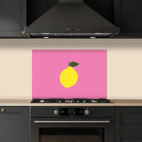 Citroen - Geel - Fris keuken achterwand spatscherm klein -sfeer1