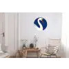 Zwaan - Wit - Snavel - Illustratie Wandcirkel aluminium klein -woonkamer