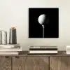 Golfbal - Minimalistisch - Wit aluminium wit klein -sfeer1