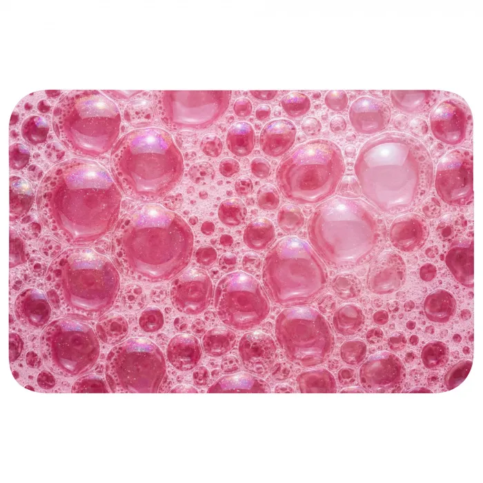 Roze - Schuim - Bubbels Badmat klein -3d