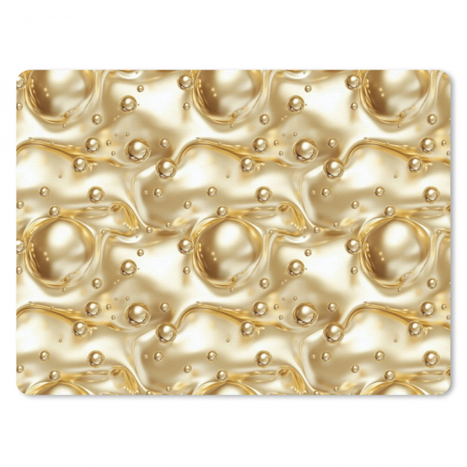 Vloeibaar - Druppels - Goud muismat rubber klein 262 -3d