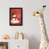 Sneeuwpret - Winter - Sneeuwpop fotolijst zwart zonder passe partout klein -usfeer4_kinderkamer