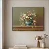 Vaas - Pastel - Kleuren - Bloemen Textielframe zwart klein -sfeer2