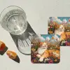 Kat - Bloemen - Ontspannen onderzetter kurk middel -sfeer4