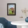 Doorkijk - Koe - Weiland - Landschap - Dieren fotolijst zwart zonder passe partout klein -sfeer4