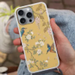 IJsvogels - Bloesem - Geel Hoesje iPhone 16 Pro Max met koord klein -sfeer3