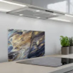 Marmer - Goud - Waterverf - Textuur - Marmerlook keuken achterwand spatscherm klein -3d_schuin