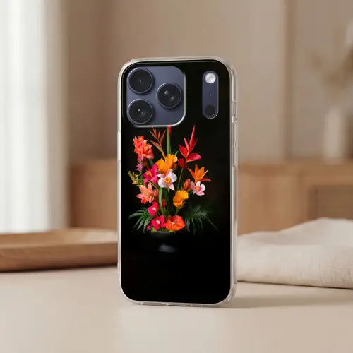 Boeket - Bloemen - Exotisch Telefoonhoesje iPhone 17 Pro klein -sfeer2