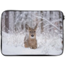 Hert - Sneeuw - Bos - Dieren - Vertederend laptophoes neopreen klein -zkaufland3dotto