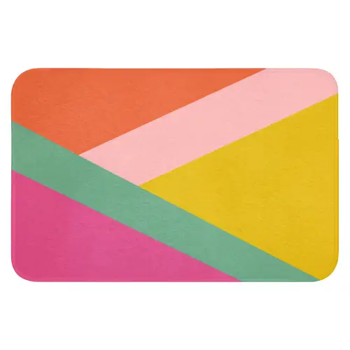 Driehoeken - Kleurrijk - Abstract Badmat klein -3d