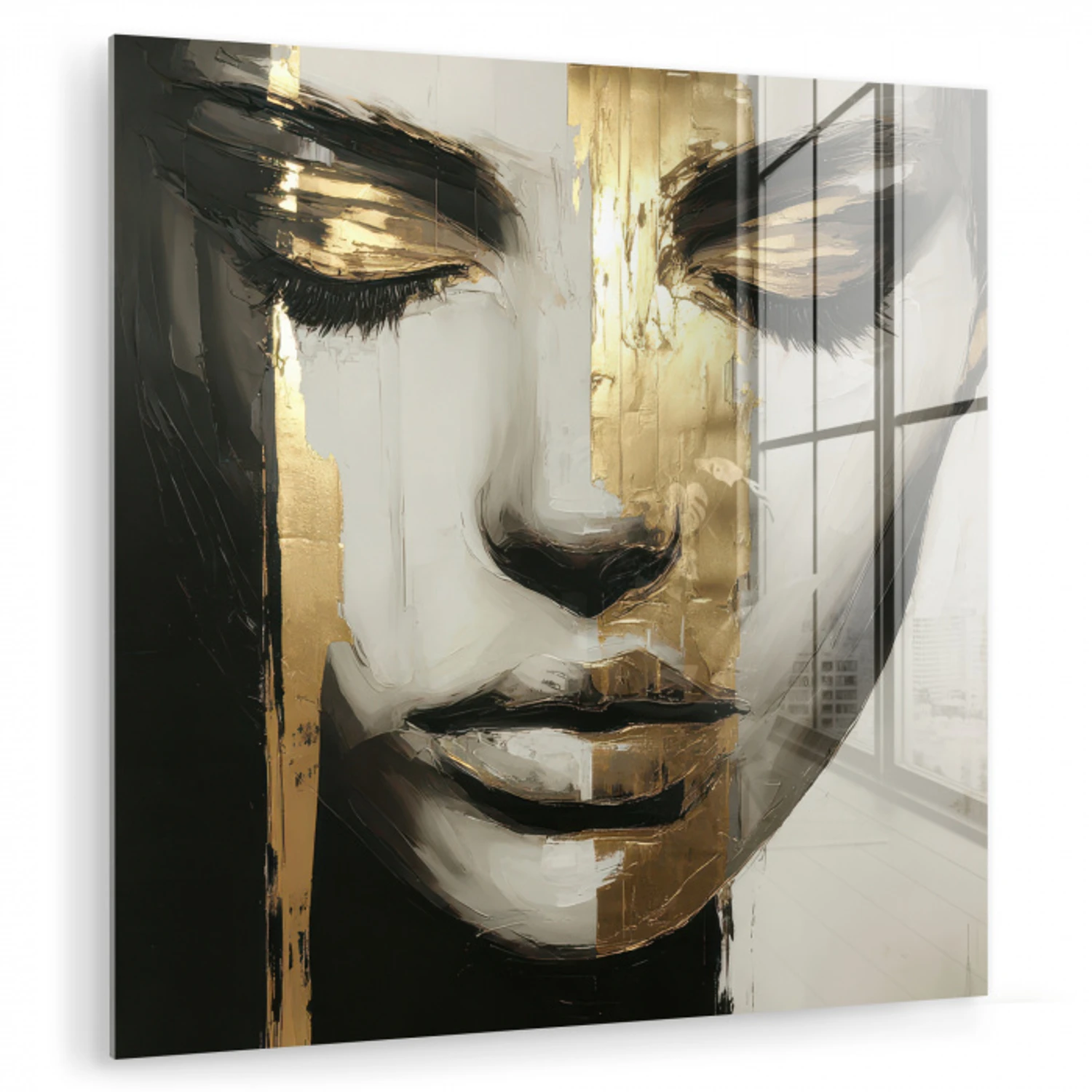 Ogen - Gezicht - Goud - Strepen plexiglas 5mm klein -zzzproduct_nieuw