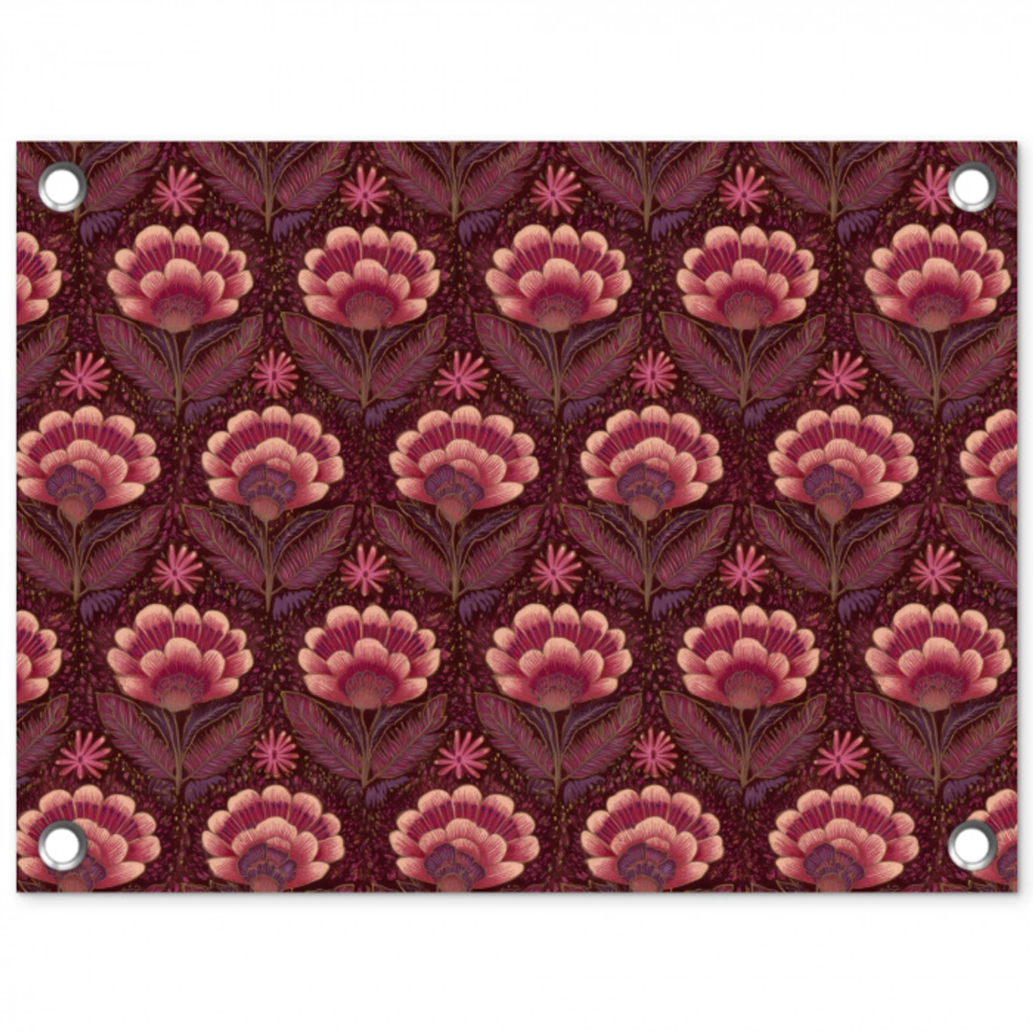Bloemen - Waaier - Paars tuinposter los doek klein 239 -3d