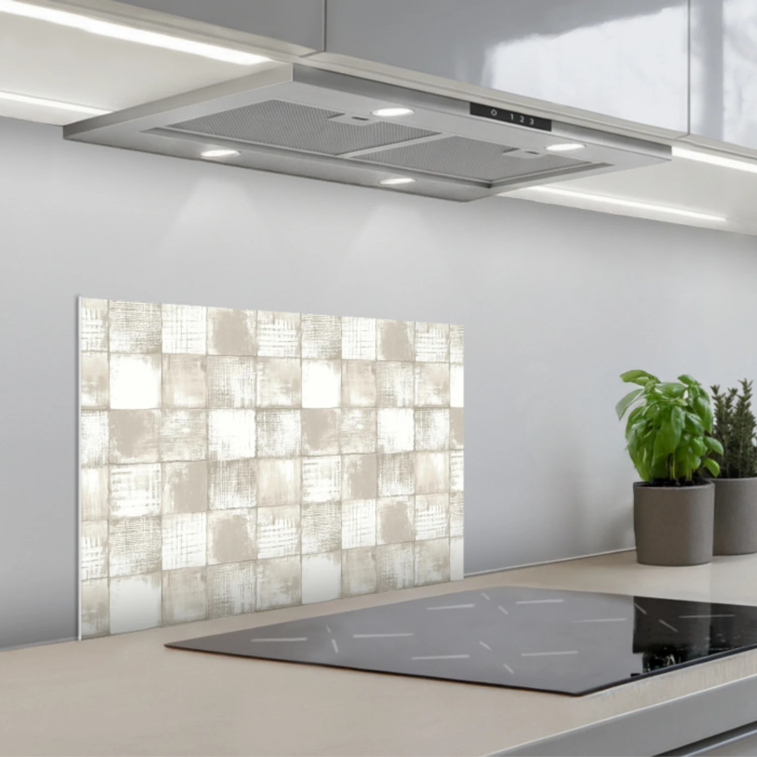 Tegel - Patroon - Verweerd keuken achterwand spatscherm klein 900 -3d_schuin