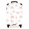 Vlinders en regenbogen NBS - Handbagage koffer - Kinderen Unisex middel -productfoto_recht