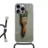 Verf - Kwast - Schilderij Hoesje iPhone 16 Pro Max met koord klein -3d