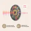 Explosie - Goud - Kleurrijk - Abstract Akoestische PET Vilt - Rond klein -USP_NL