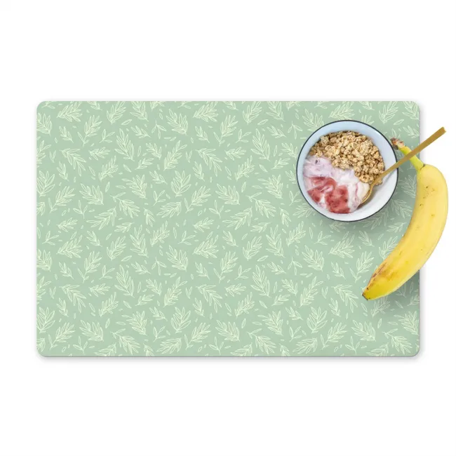 Placemat - 6 pieces - Leaves - Plants - Green - Child - Pattern