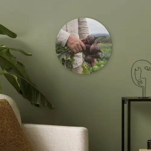 Bieten - Vers - Moestuin Akoestische PET Vilt - Rond klein -sfeer2